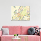 Toile Carte ethnographique de l'Europe (Insitu(Salon))