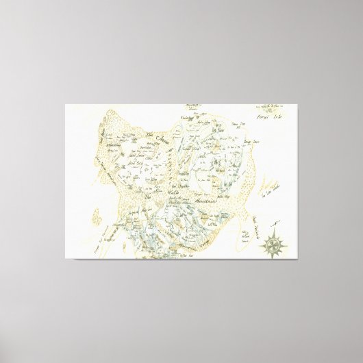 Toile Carte étiquetée de Trino (Recto)