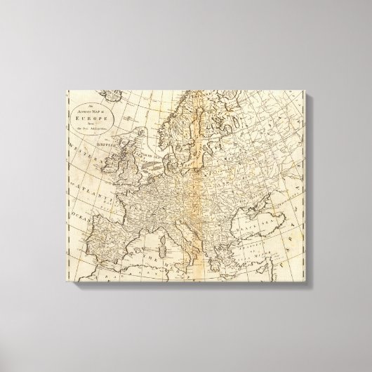 Toile Carte exacte de l'Europe (Recto)