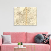 Toile Carte exacte de l'Europe (Insitu(Salon))