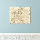Toile Carte exacte de l'Europe (Insitu (Plancher de Bois))