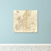 Toile Carte exacte de l'Europe (Insitu (Plancher de Bois))