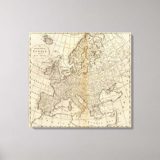 Toile Carte exacte de l'Europe (Recto)