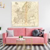 Toile Carte exacte de l'Europe (Insitu(Salon))