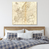 Toile Carte exacte de l'Europe (Insitu(Chambre))