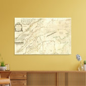 Toile Carte exacte du fleuve Saint-Laurent (Insitu(Salon))