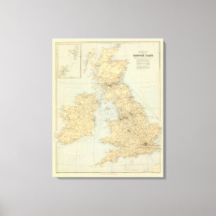 Toile Carte ferroviaire, îles britanniques