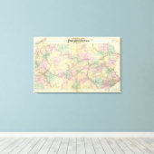 Toile Carte ferroviaire Penn (Insitu (Plancher de Bois))