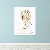 Toile Carte forte comme un lion (Insitu (Plancher de Bois))