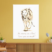 Toile Carte forte comme un lion (Insitu(Salon))