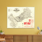Toile Carte Fresno County, Californie (Insitu(Salon))