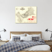 Toile Carte Fresno County, Californie (Insitu(Chambre))