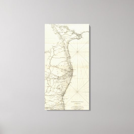 Toile Carte géographique de l'Inde (Recto)