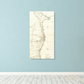 Toile Carte géographique de l'Inde (Insitu (Plancher de Bois))