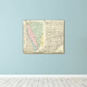 Toile Carte géologique de l'Indiana (Insitu (Plancher de Bois))