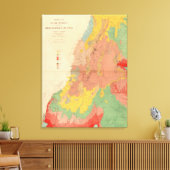 Toile Carte géologique de l'Utah (Insitu(Salon))