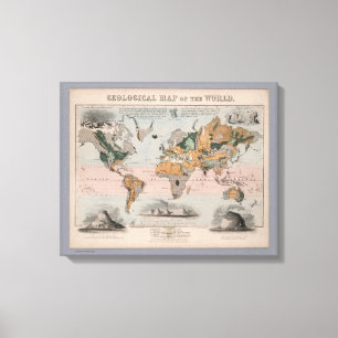Toile Carte géologique du monde
