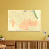 Toile Carte Géologique Du Plateau Du Colorado (Insitu(Salon))