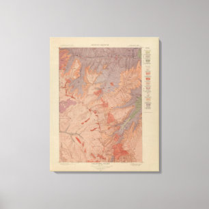 Toile Carte géologique, Partie nationale de Yellowstone,