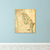 Toile Carte Géorgie (Insitu (Plancher de Bois))