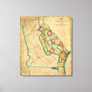 Toile Carte Géorgie
