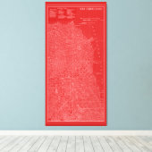 Toile Carte graphique de San Francisco (Insitu (Plancher de Bois))