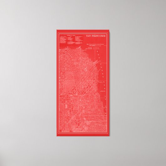 Toile Carte graphique de San Francisco (Recto)