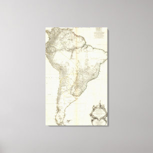 Toile Carte gravée par Américain composé