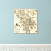 Toile Carte grecque antique (Insitu (Plancher de Bois))