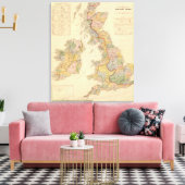 Toile Carte hydrographique, Îles britanniques (Insitu(Salon))