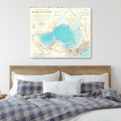 Toile Carte hydrographique Lac Mendota (Insitu(Chambre))