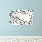 Toile Carte illustrant La Rochelle occupée (Insitu (Plancher de Bois))