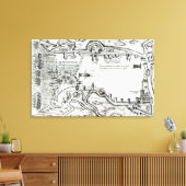 Toile Carte illustrant La Rochelle occupée (Insitu(Salon))