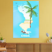 Toile Carte illustrée de Chios Greece. (Insitu(Salon))