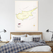 Toile Carte illustrée de Chypre. (Insitu(Chambre))