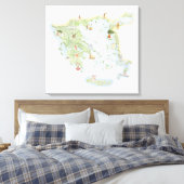 Toile Carte illustrée de la Grèce antique (Insitu(Chambre))