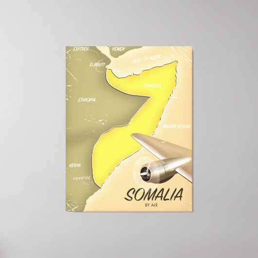 Toile carte illustrée de la Somalie (Recto)