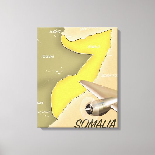 Toile carte illustrée de la Somalie (Recto)
