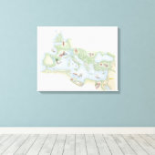 Toile Carte illustrée de l'Empire romain (Insitu (Plancher de Bois))
