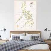 Toile Carte illustrée de Luzon carte des Philippines (Insitu(Chambre))