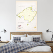 Toile Carte illustrée de Majorque (Insitu(Chambre))