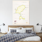 Toile Carte illustrée d'Ibiza (Insitu(Chambre))