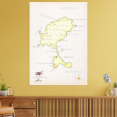 Toile Carte illustrée d'Ibiza (Insitu(Salon))