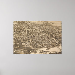 Toile Carte imagée vintage de Knoxville (1886)