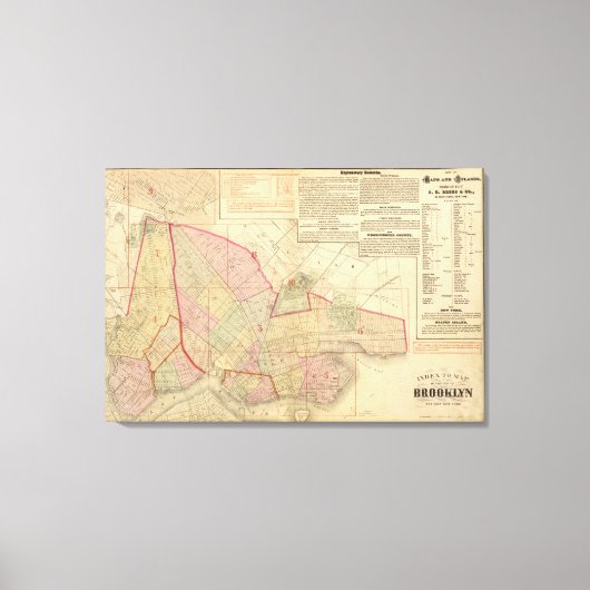 Toile Carte Index Brooklyn (Recto)