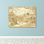 TOILE CARTE : JAMAICA, 1767 (Insitu (Plancher de Bois))