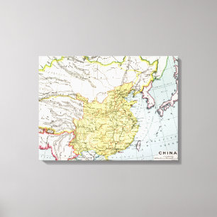 Toile CARTE : La CHINE, 1910