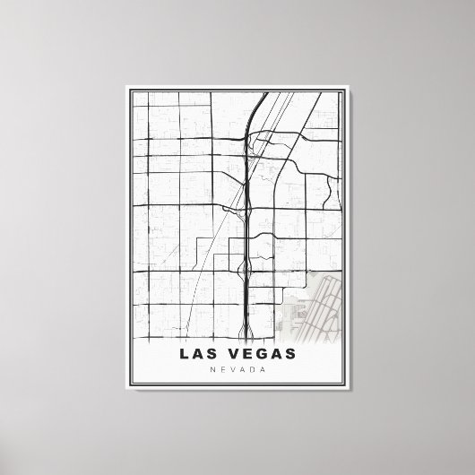 Toile Carte Las Vegas Strip (Recto)