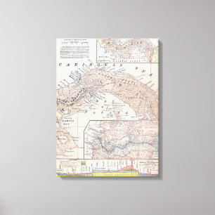 Toile CARTE : Le PANAMA, 1907