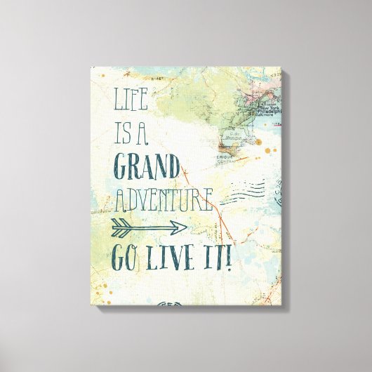 Toile Carte Letterpress USA (Recto)